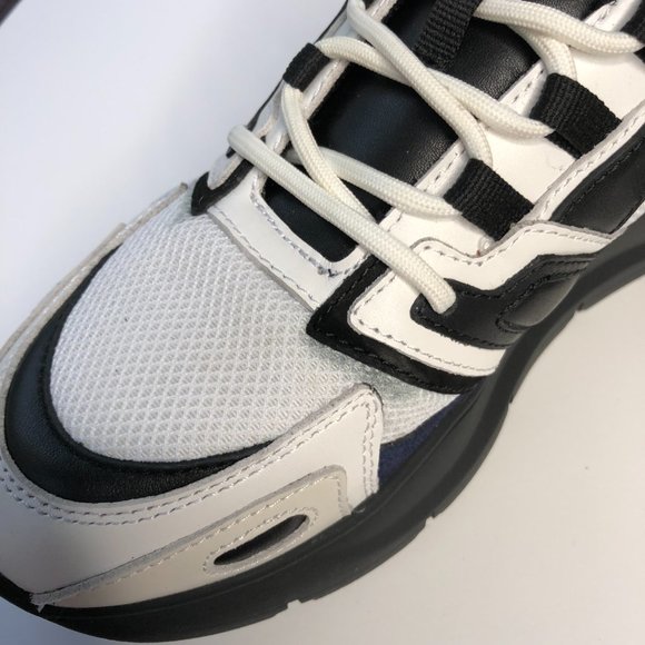 $320 Sandro Paris Marine White Leather Athletic Shoe Sneakers Size 43 AS IS - Picture 6 of 9